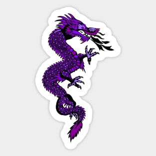 Purple Chinese Dragon design Sticker